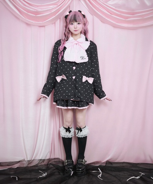⭐︎お抹茶ミュベール⭐︎今季ピンキングフリルジップジャケット Magia Charm（マギアチャーム） ジャケット テーラードジャケット