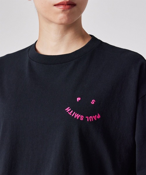 Paul Smith　XXＬ　黒×ピンクDog　半袖カットソー Paul Smith XXL 黒×ピンクDog 半袖カットソー Paul Smith Pink LA