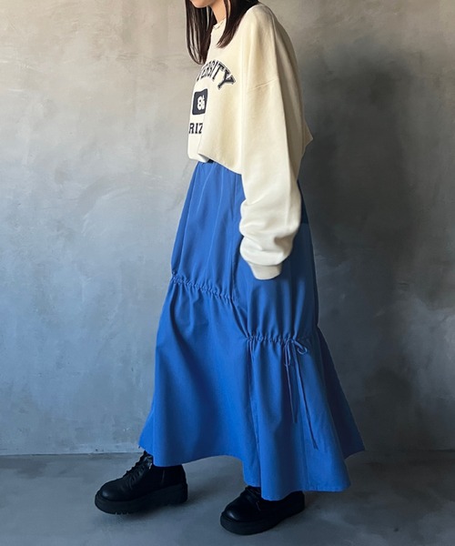 「kutir」 フレアスカート SMALL ブルー レディース_画像8