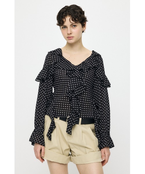 moussy ブラウス MOUSSY（マウジー） ブラウス シャツ PUFF SLEEVE CORSET FIT ブラウス