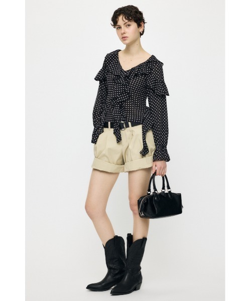 MOUSSY（マウジー） ブラウス シャツ CHIFFON RUFFLE ブラウス