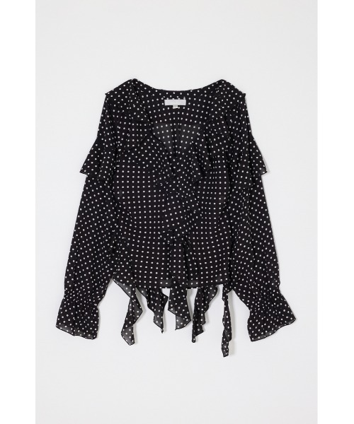 MOUSSY（マウジー） ブラウス シャツ CHIFFON RUFFLE ブラウス 