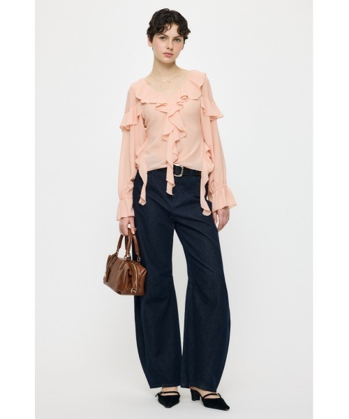 MOUSSY（マウジー） ブラウス シャツ CHIFFON RUFFLE ブラウス
