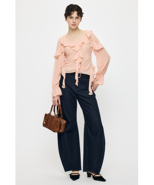 moussy ブラウス MOUSSY（マウジー） ブラウス シャツ CHIFFON RUFFLE ブラウス