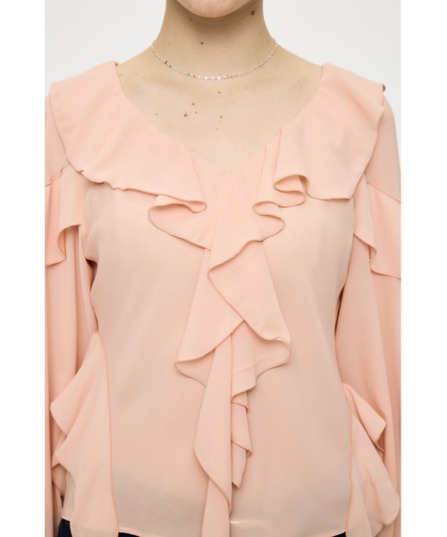MOUSSY（マウジー） ブラウス シャツ CHIFFON RUFFLE ブラウス 