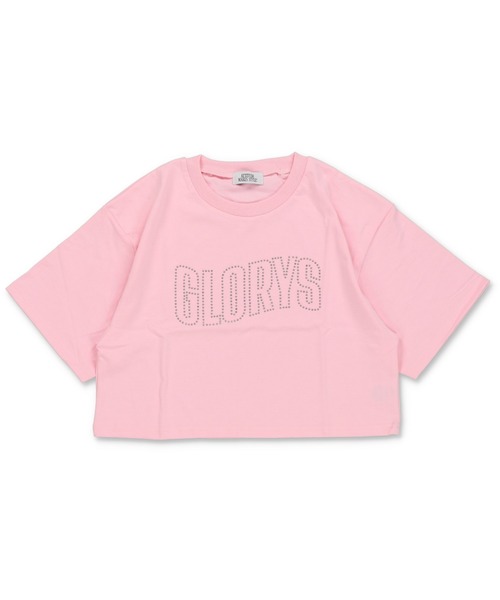 SPINNS（スピンズ） tシャツ ショート丈半袖Tシャツ/スタッズロゴ/波