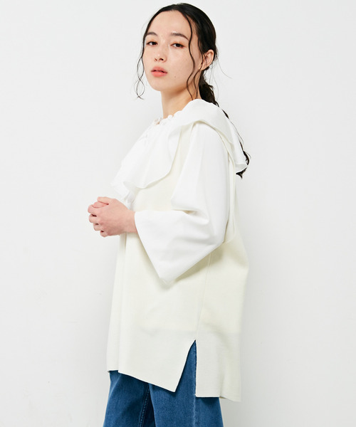 「MELROSE claire」 ニットベスト FREE グレー レディース_画像2