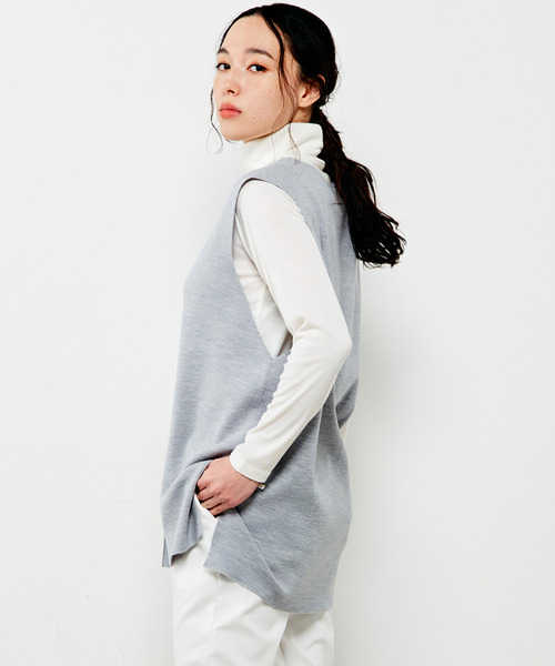 「MELROSE claire」 ニットベスト FREE グレー レディース_画像5