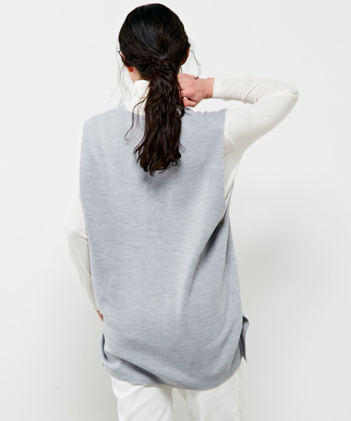 「MELROSE claire」 ニットベスト FREE グレー レディース_画像6