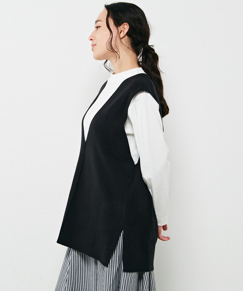 「MELROSE claire」 ニットベスト FREE グレー レディース_画像8