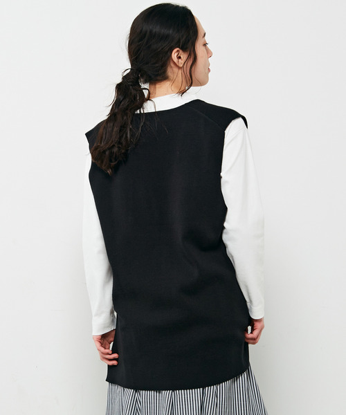 「MELROSE claire」 ニットベスト FREE グレー レディース_画像9