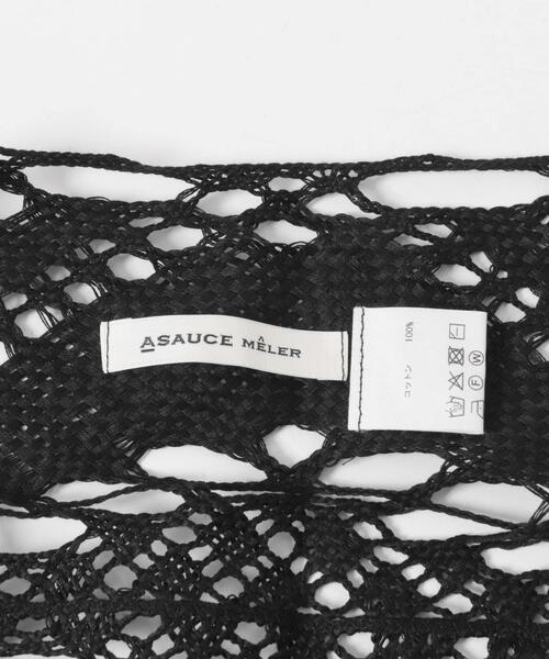 ストール マフラー ASAUCE MELER　ギマコットントライアングルレースストール レディース_19