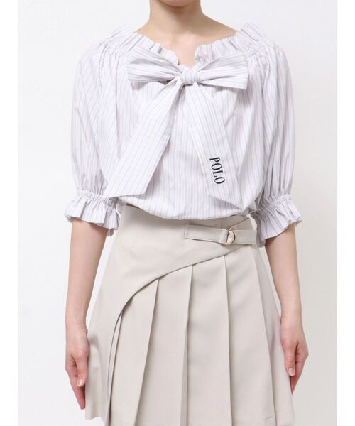 dazzlin（ダズリン） ブラウス シャツ 「POLO BCSコラボ」リボン 