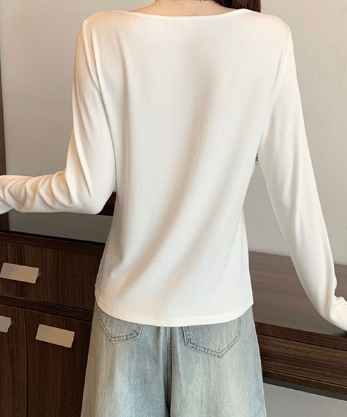 2ly2 tシャツ リボンデザインカットソー / アシンメトリーネック