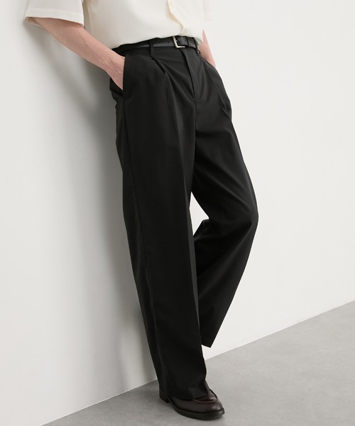 CIYOT ワイドパンツ スラックス 「CIYOT」ウールライク ストレート 1