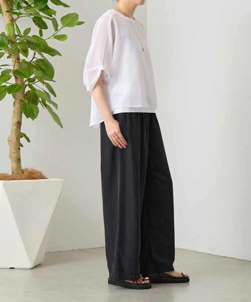 【新品未使用】BRIGLIAウエストシャーリングスラックスパンツ BEARDSLEY（ビアズリー） パンツ ウエストシャーリングパンツ