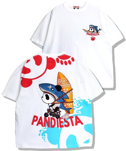 PANDIESTA（パンディエスタ） tシャツ サーフライドシャークTシャツ(M2