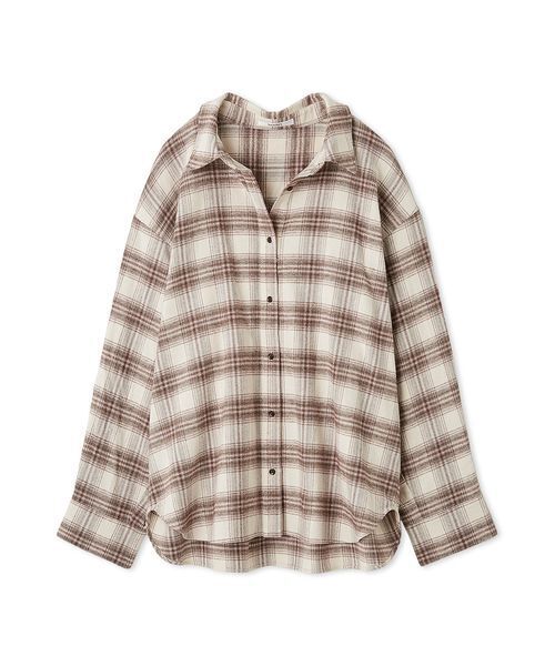 SNIDEL（スナイデル） 長袖ネルシャツ F ベージュ レディース