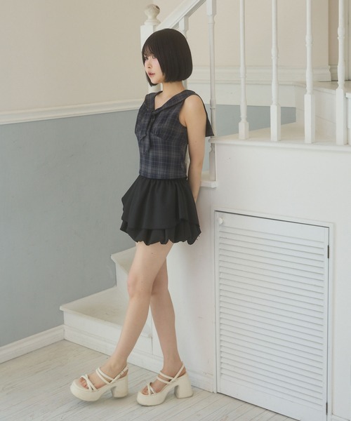 スカート random tiered balloon skirt rumnel： スカート レイヤードバルーンスカート / Layered Balloon