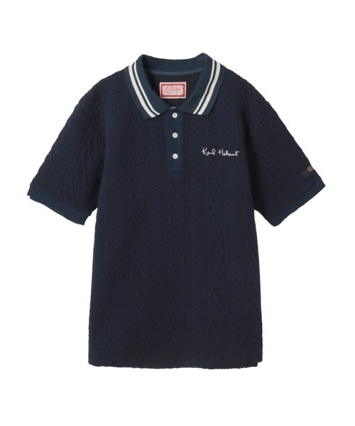 【新品】BOSS ネイビー メンズポロシャツ ロゴ刺繍(XL) メンズポロシャツ | HUGO BOSS