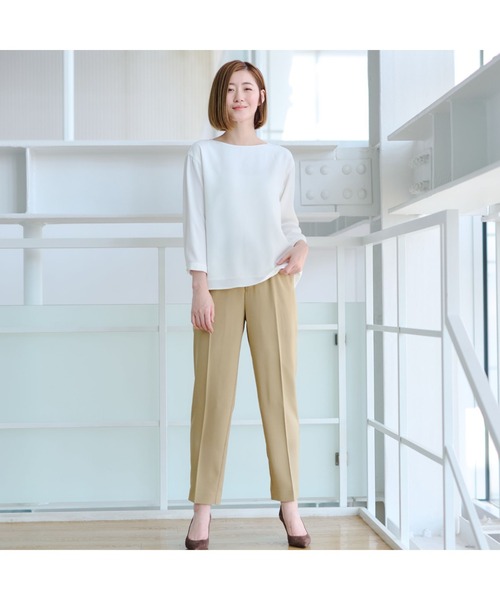 「AOYAMA」 「AnchorWoman」7分袖ブラウス S サックスブルー レディース_画像4