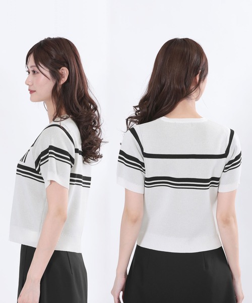 MARY QUANT（マリークヮント） 半袖ニット M ホワイト レディース