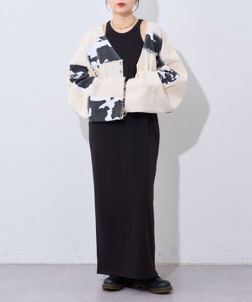 「etsinta」 デニムジャケット ONE SIZE インディゴブルー レディース_画像7