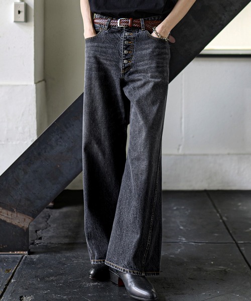 Bleme ワイドパンツ ジーンズ 13oz ヴィンテージライク ボタンフライ