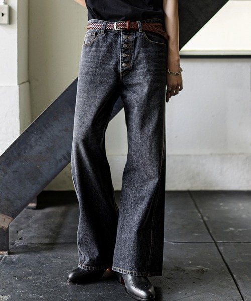 Bleme ワイドパンツ ジーンズ 13oz ヴィンテージライク ボタンフライ