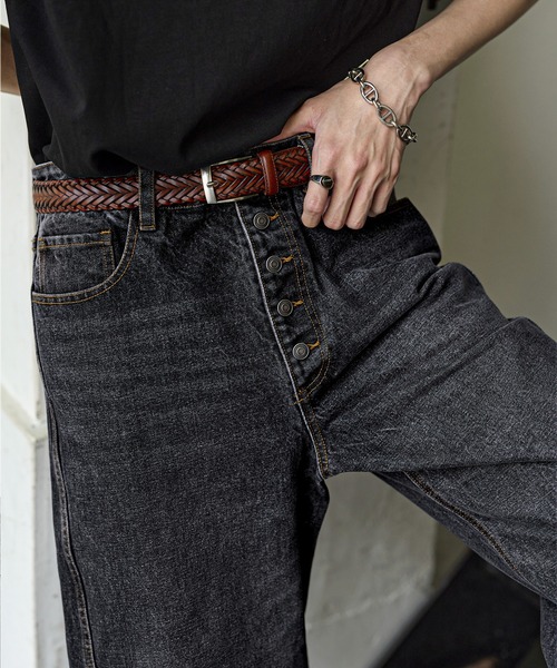 Bleme ワイドパンツ ジーンズ 13oz ヴィンテージライク ボタンフライ