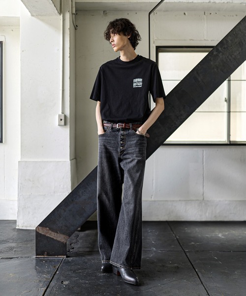 Bleme ワイドパンツ ジーンズ 13oz ヴィンテージライク ボタンフライ Bleme ワイドパンツ ジーンズ 13oz ヴィンテージライク ボタンフライ