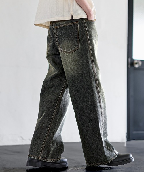 Bleme ワイドパンツ ジーンズ 13oz ヴィンテージライク ボタンフライ