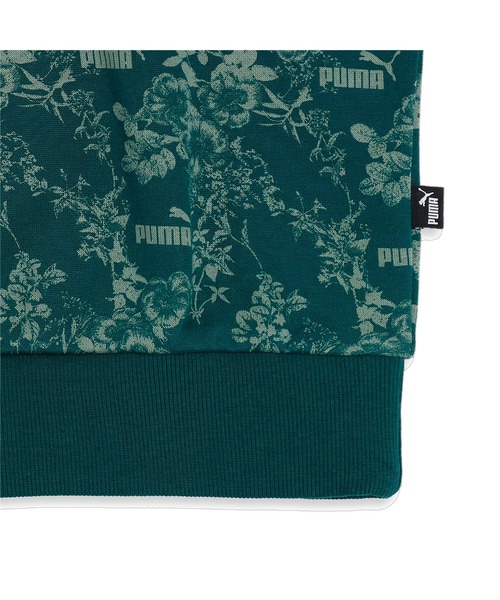 「PUMA」 スウェットカットソー LARGE グリーン レディース_画像5