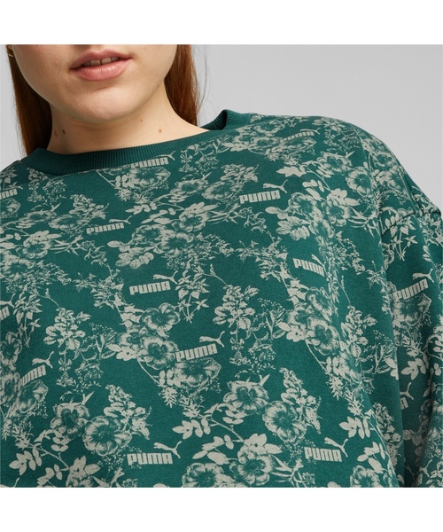 「PUMA」 スウェットカットソー LARGE グリーン レディース_画像7