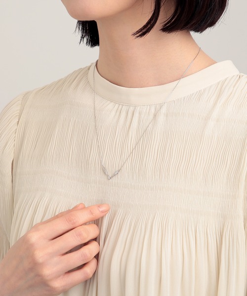 ネックレス Pt950/850 ダイヤモンド ネックレス レディースの画像