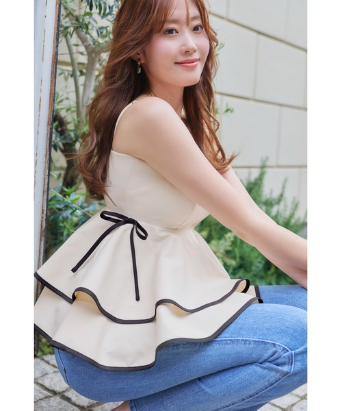 即購入◎Herlipto Lumiere Frilled Peplum Top Her lip to Lumiere Frilled Peplum Top レディース : ZOZOTOWN Yahoo