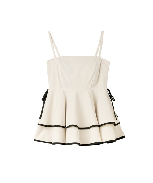 Her lip to Lumiere Frilled Peplum Top レディース : ZOZOTOWN Yahoo