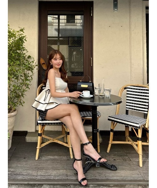 Her lip to Lumiere Frilled Peplum Top レディース : ZOZOTOWN Yahoo
