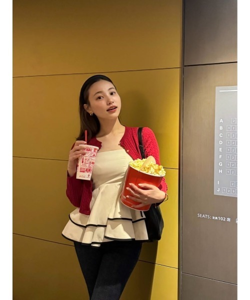 Her lip to Lumiere Frilled Peplum Top レディース : ZOZOTOWN Yahoo