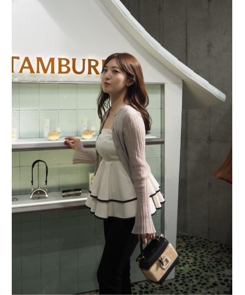 Her lip to Lumiere Frilled Peplum Top レディース : ZOZOTOWN Yahoo