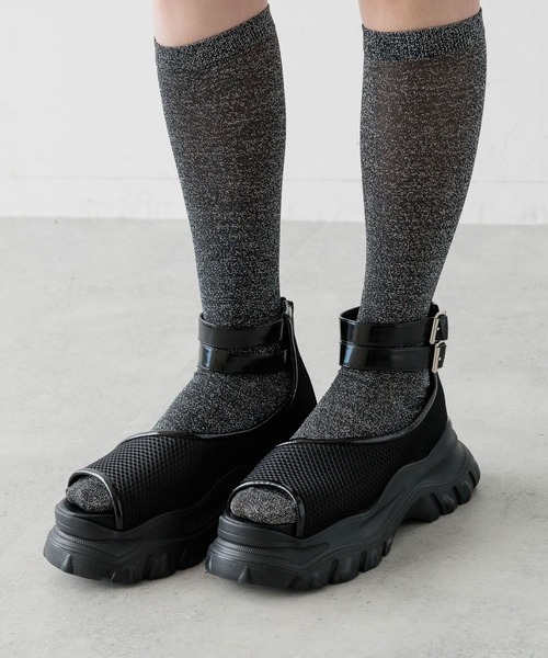 「HARE」 フラットサンダル LARGE ブラック レディース_画像3