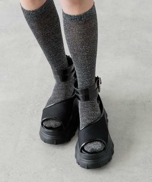 「HARE」 フラットサンダル LARGE ブラック レディース_画像4