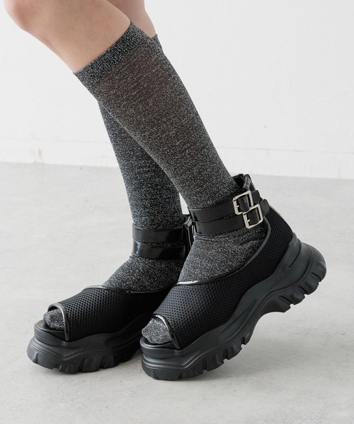 「HARE」 フラットサンダル LARGE ブラック レディース_画像5