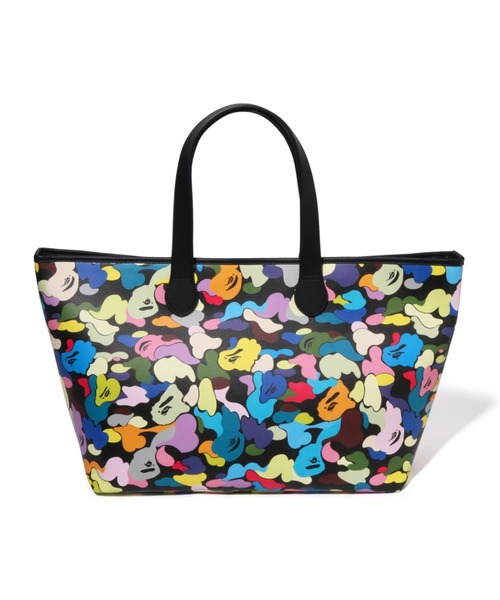 A BATHING APE アベイシングエイプ　マルチカラー　トートバッグ　レア A BATHING APE（アベイシングエイプ） トートバッグ MULTI CAMO TOTE