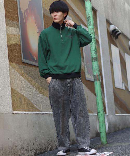 「SITRY」 スウェットカットソー X-LARGE グリーン メンズ_画像6