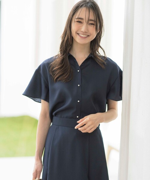 「ANY SIS」 半袖シャツ 2 グリーン レディース_画像4