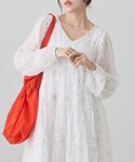 ワンピース 夏 フラワー刺繍ティアードワンピースの詳細画像4