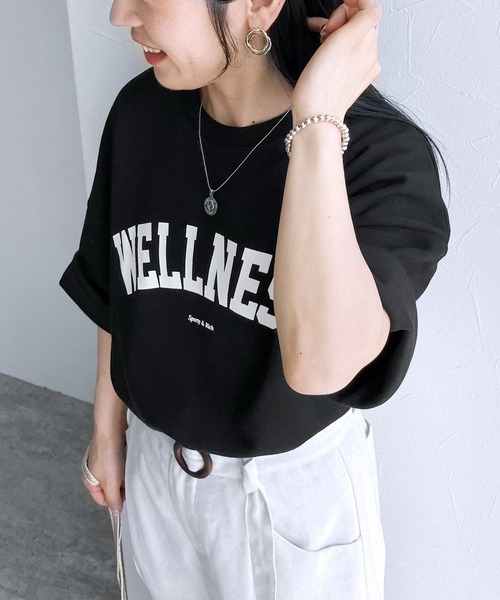 「reca」 半袖Tシャツ FREE グレー レディース_画像7