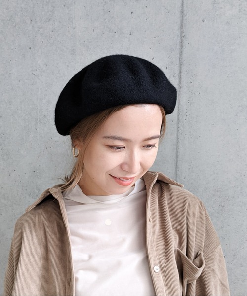 Per sist ence（パーシエンス） 帽子 ベレー帽 ウールライクメルトン