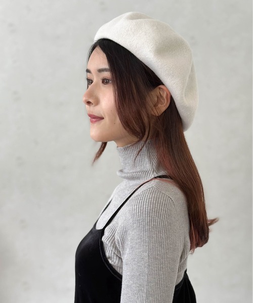 Per sist ence（パーシエンス） 帽子 ベレー帽 ウールライクメルトン